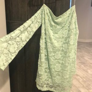 Mint green lace dress